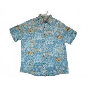 Margaritaville Resort Life Tropical Hawaiian Button Front Camp Shirt Mens Large